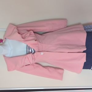 🩷 Baby Pink Coquette Ruffled Peacoat